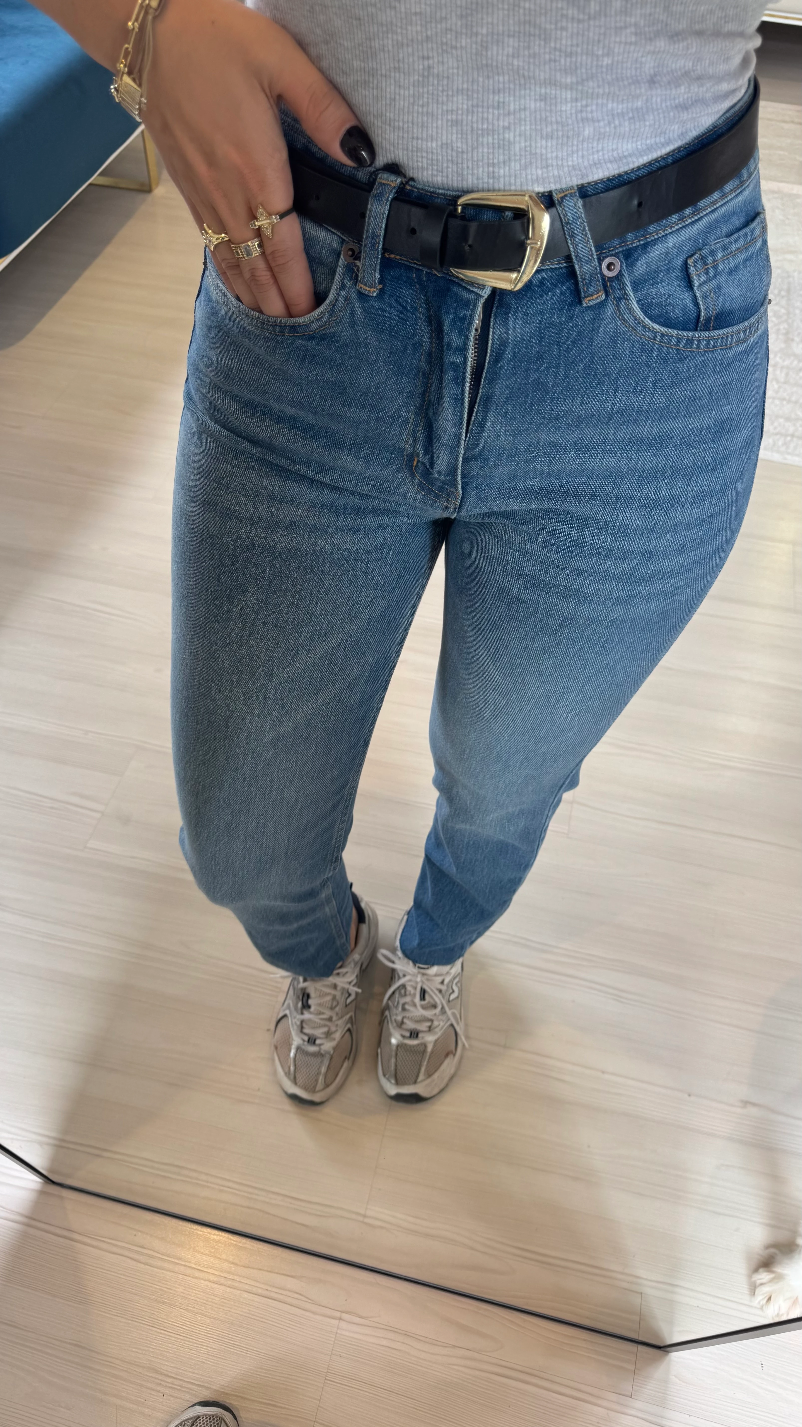 Boyfit Kesik Paça Jean - Açık Mavi