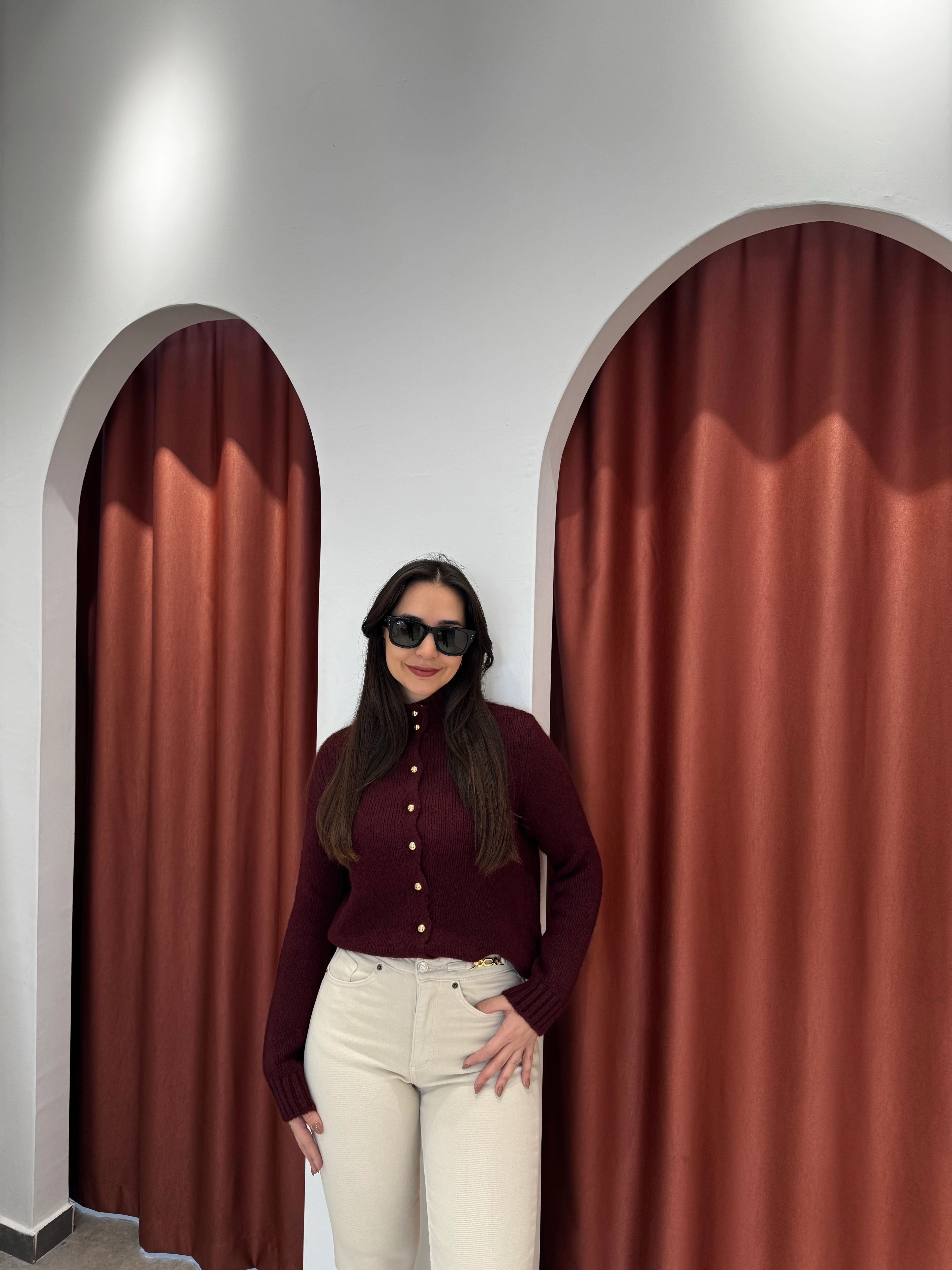 Gold Düğmeli Hırka