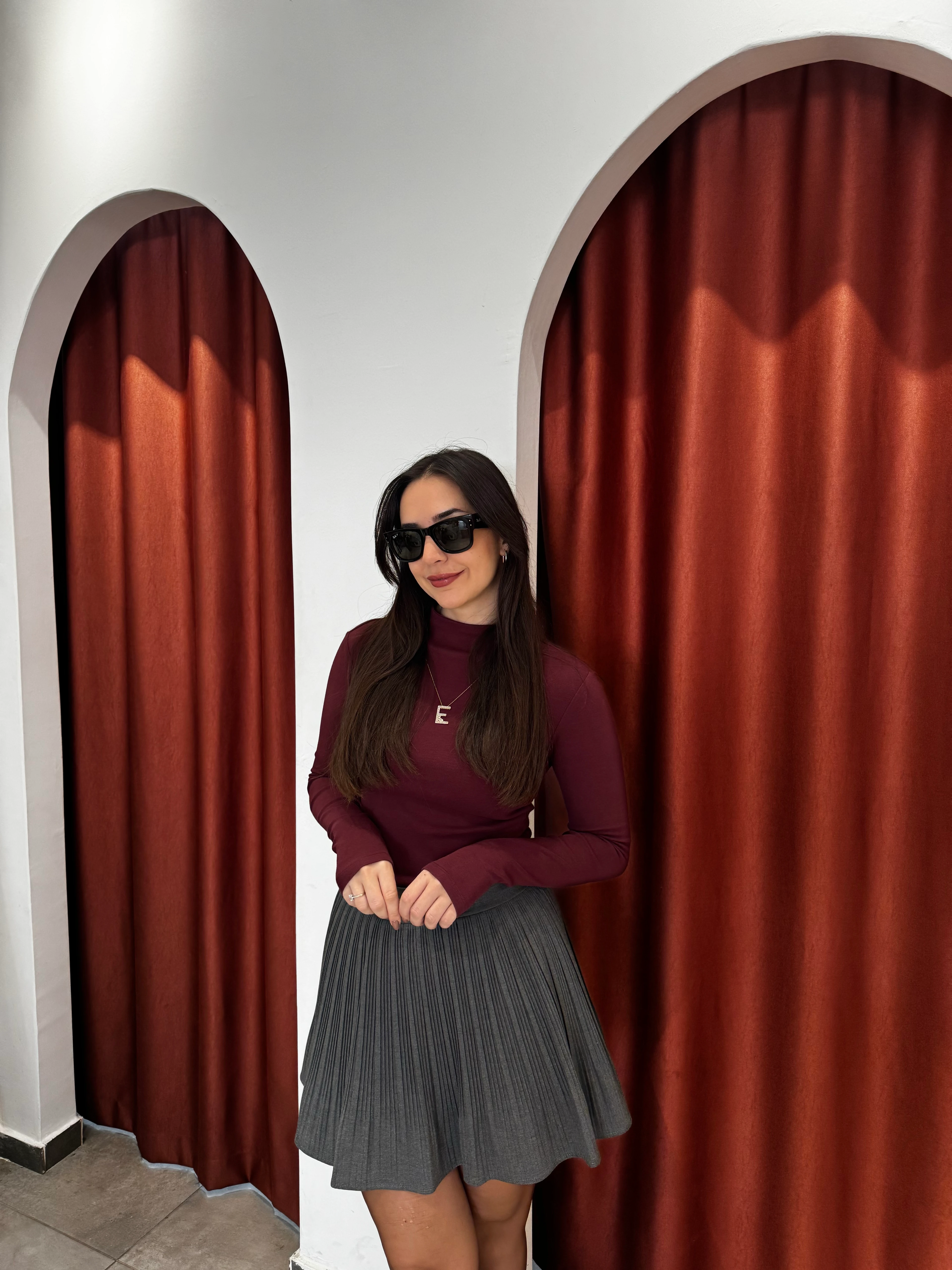 Yarım Balıkçı Bordo Top