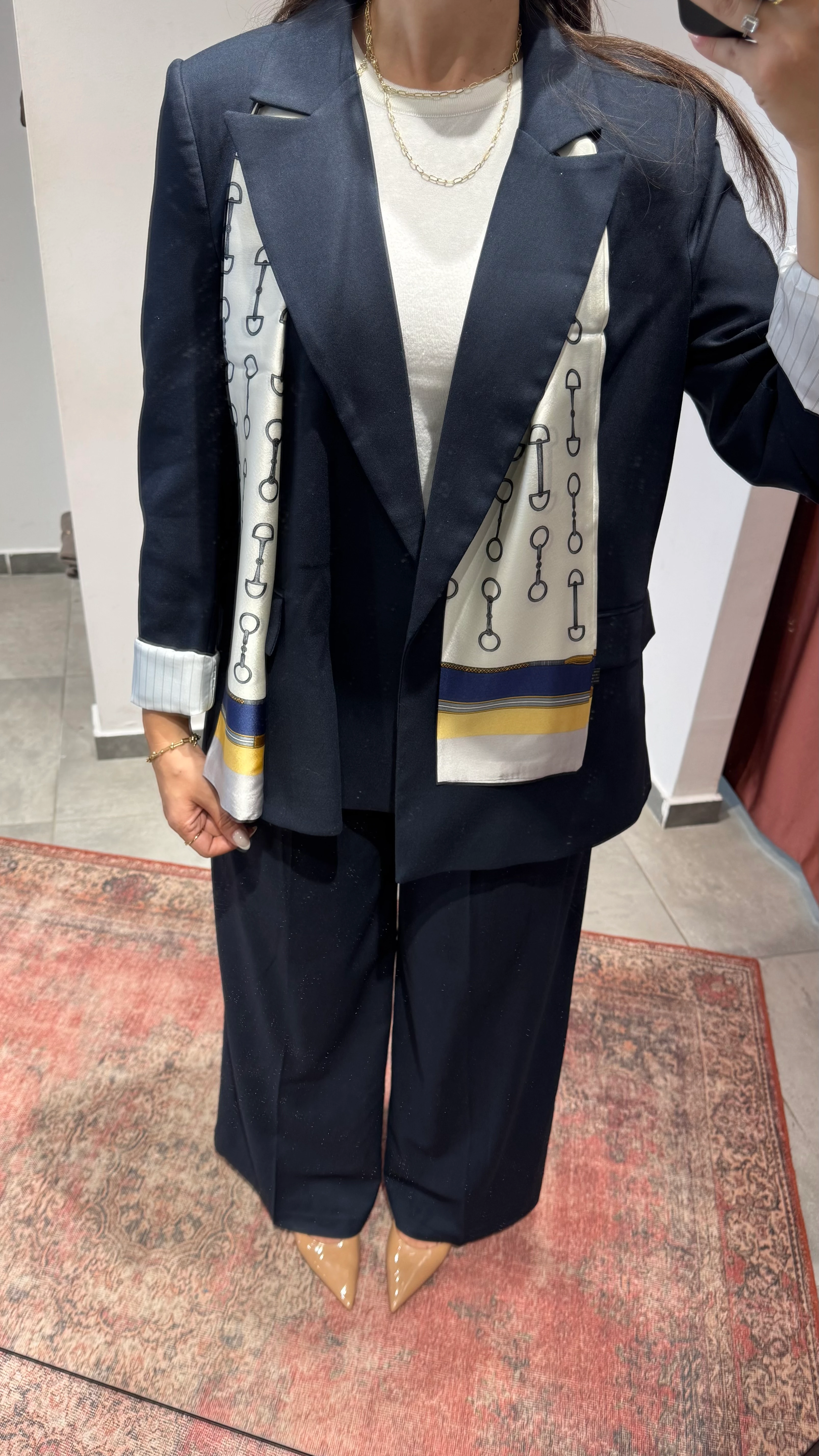 Poliviskon Ceket Lacivert