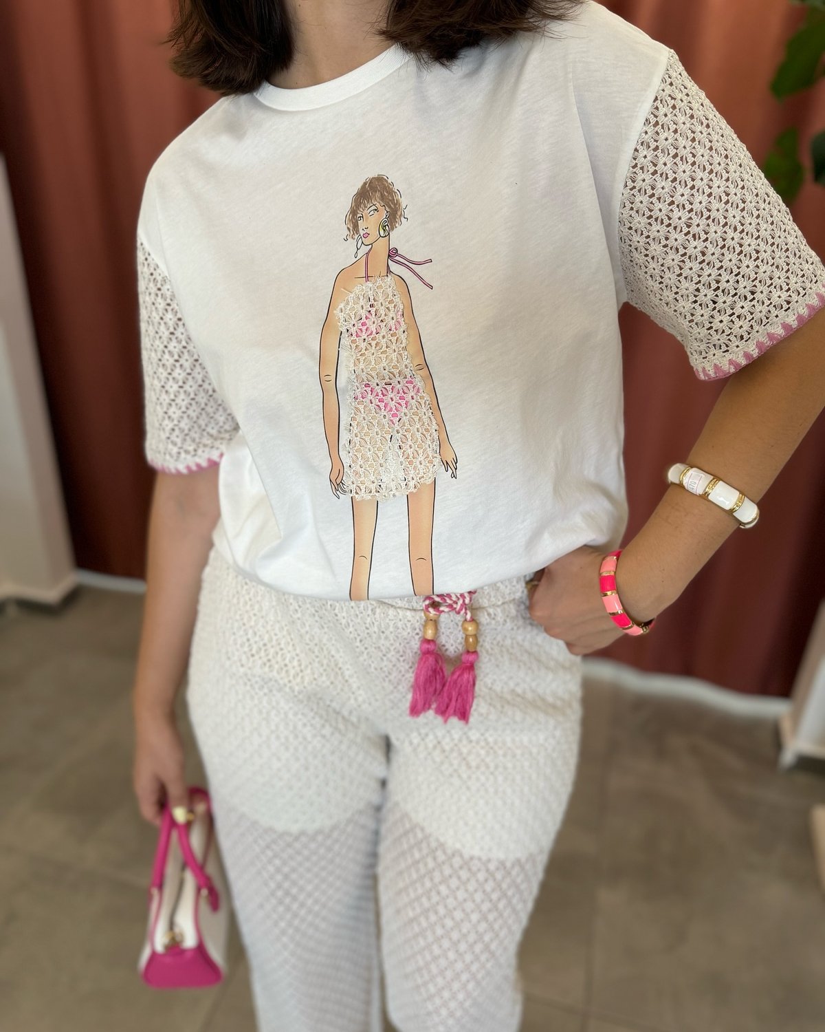Pantolon Ekru Örme Model