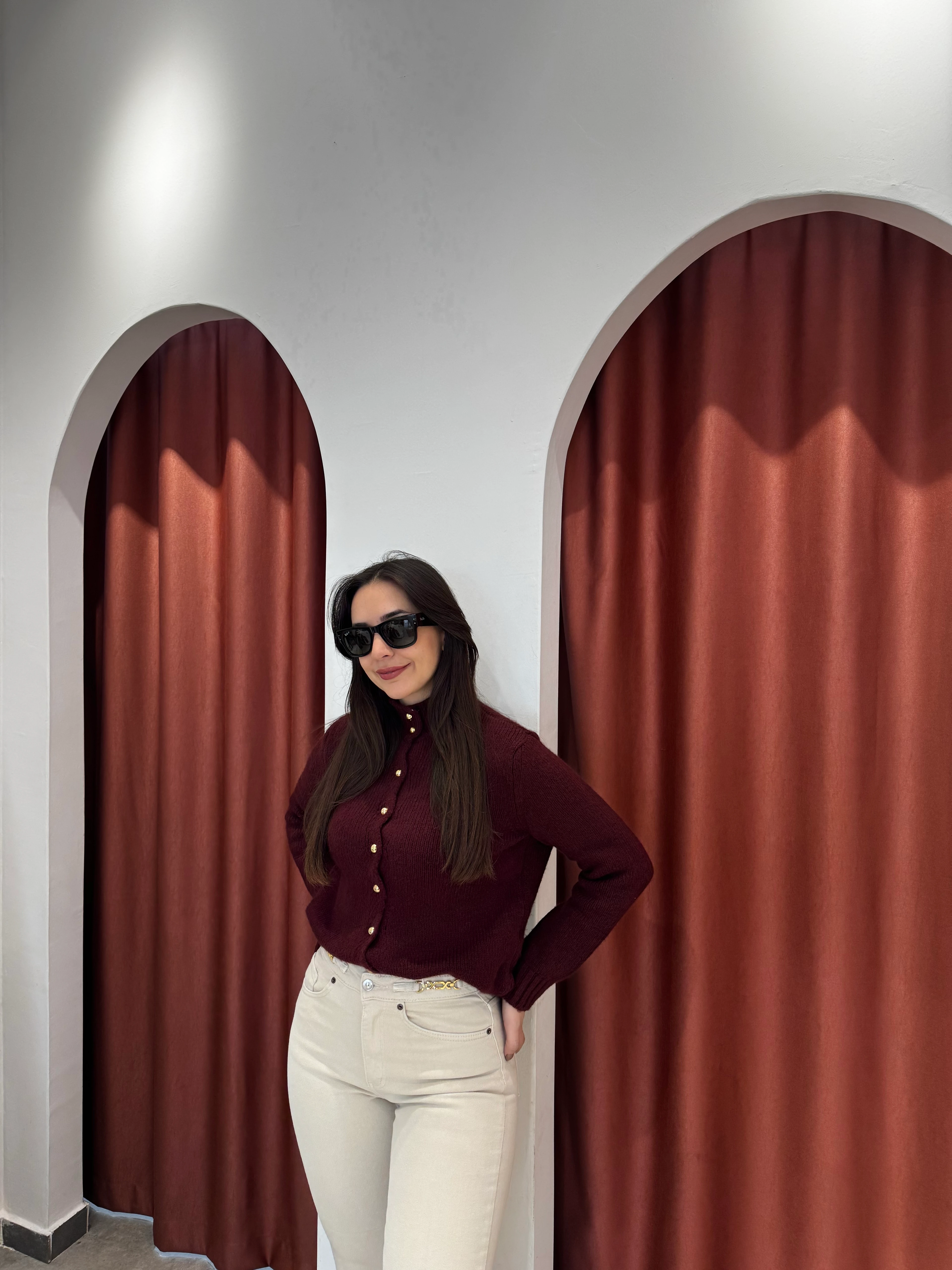 Gold Düğmeli Hırka