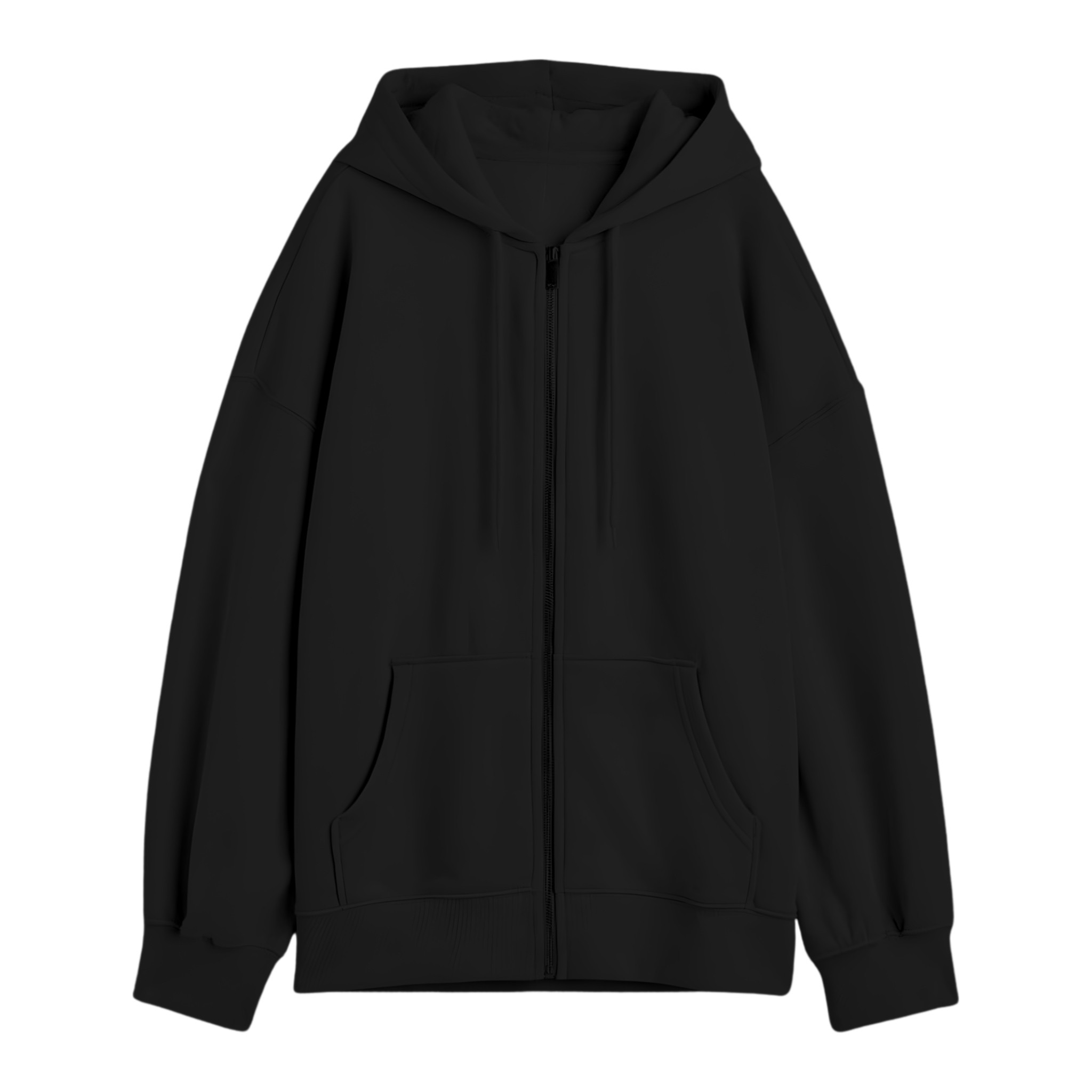 BLACK zipped hoodie