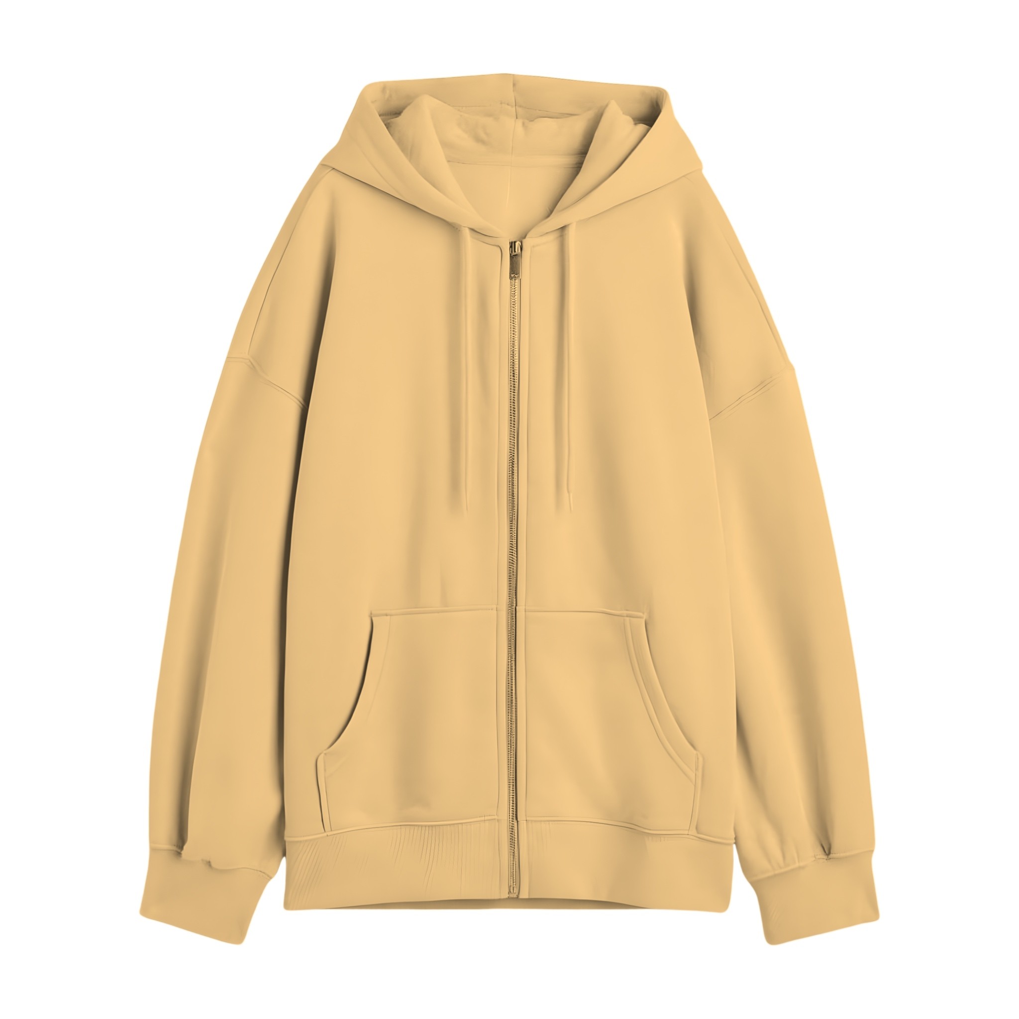 CAMEL zipped hoodie