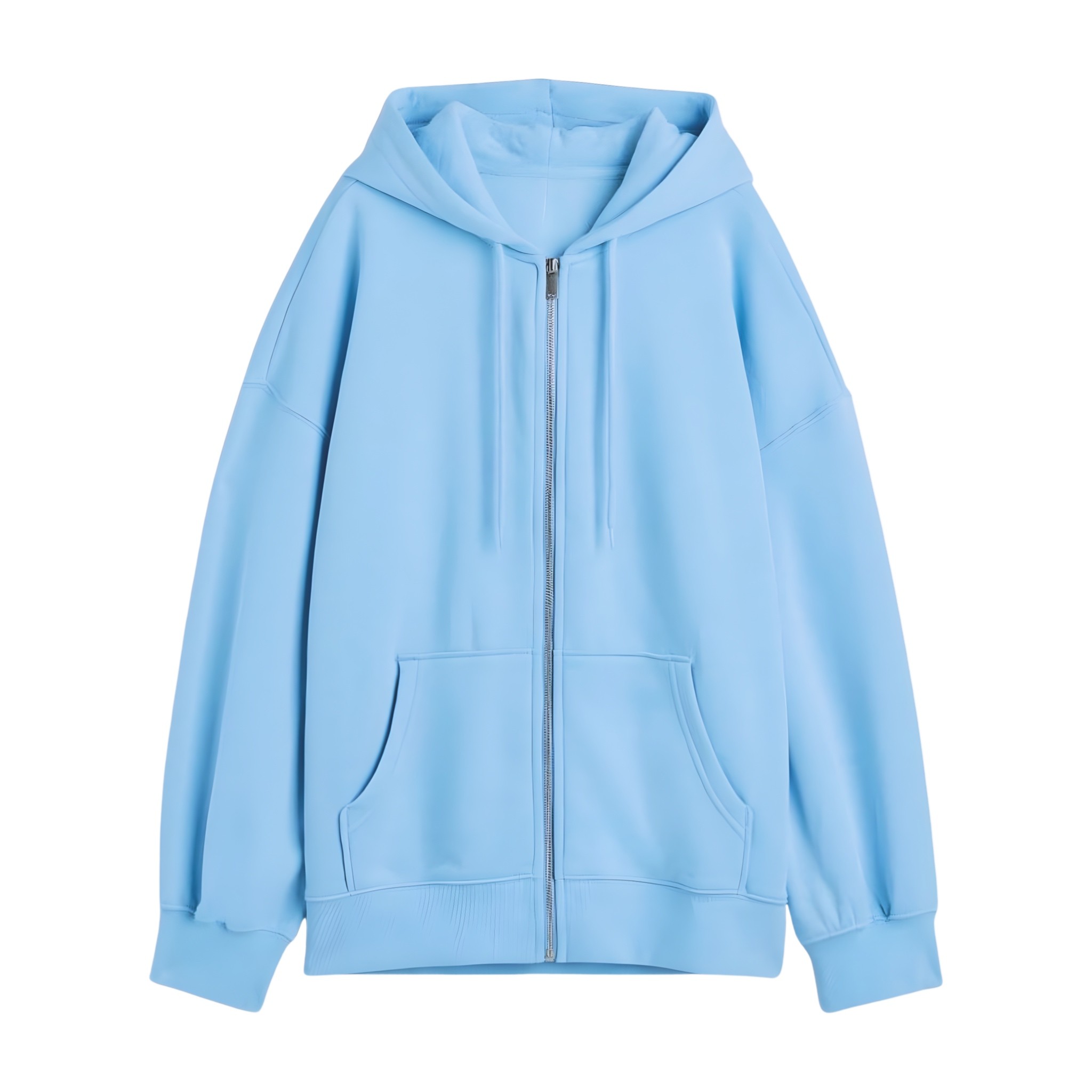 BABY BLUE zipped hoodie