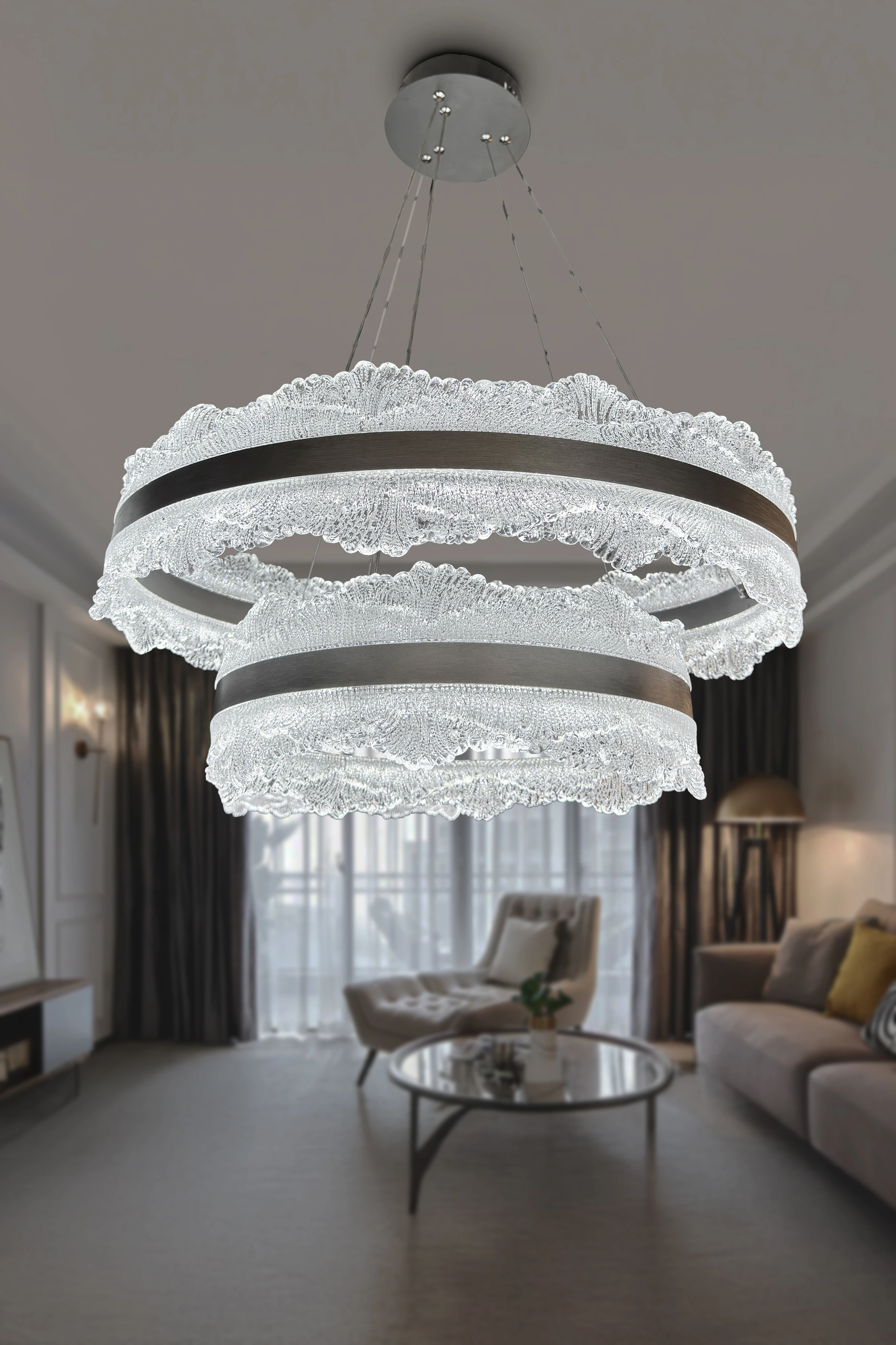 2 Li Sarkıt Bulut Ledli Avize