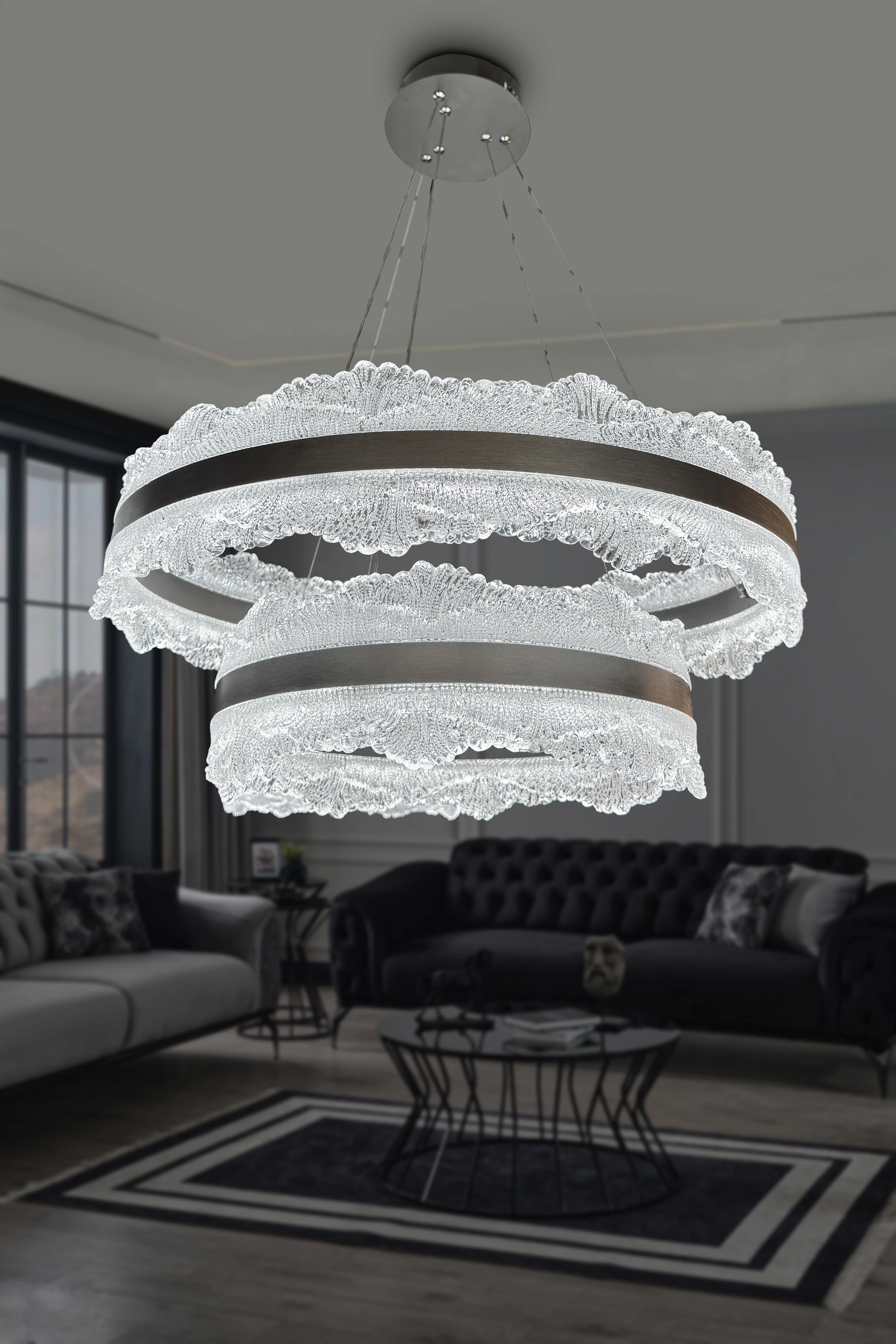 2 Li Sarkıt Bulut Ledli Avize