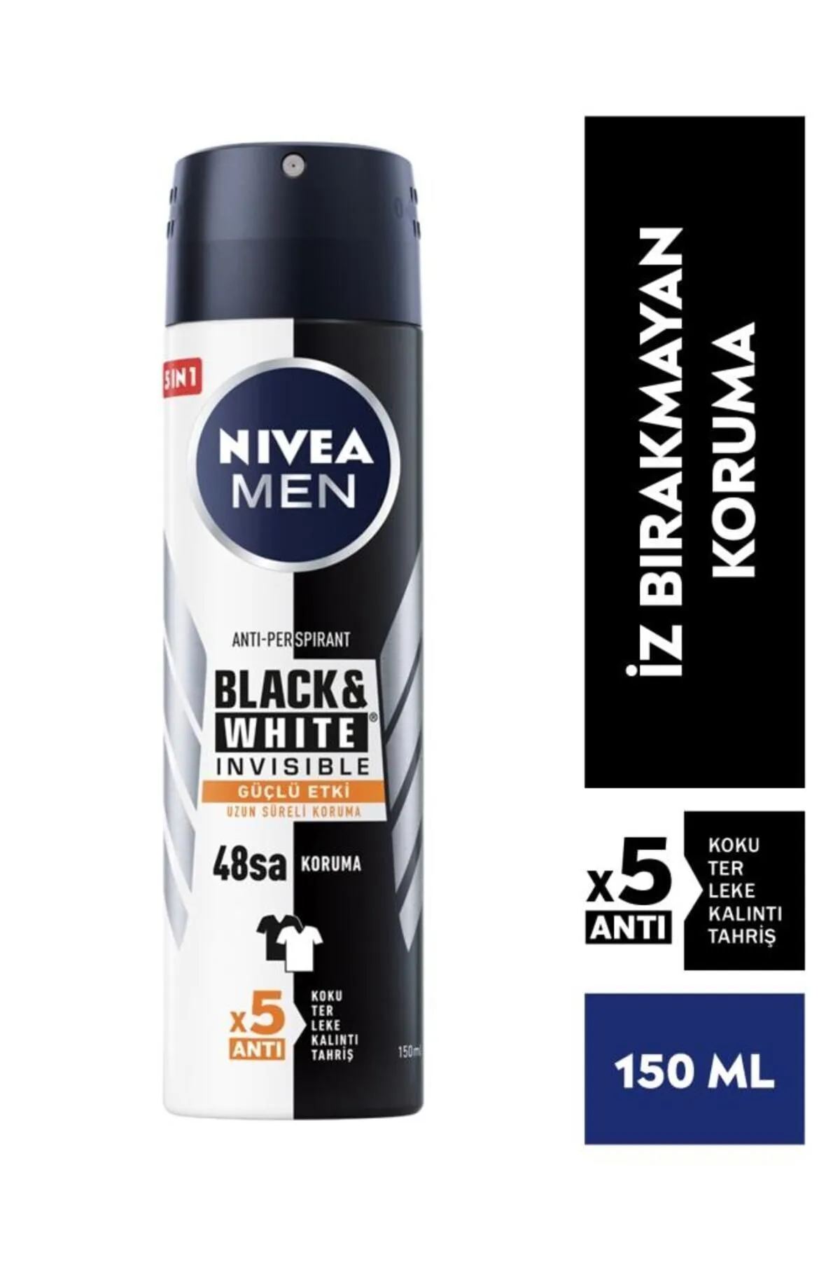 Nivea Black & White Erkek Deodorant Sprey 150 Ml