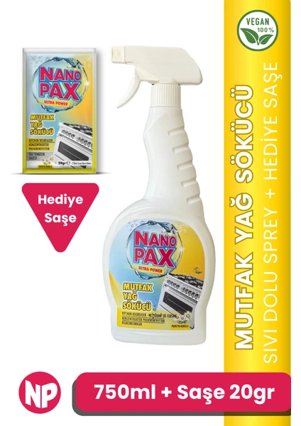 Nanopax Mutfak - Yağ Sökücü & 1 Adet Hediye Toz Temizlik Saşesi