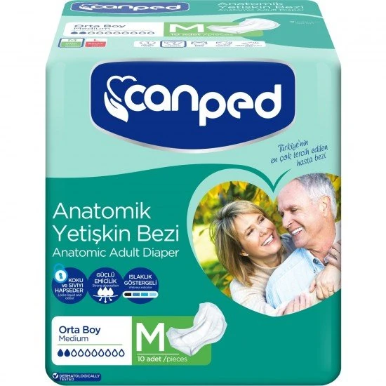 Canped Anatomik Hasta Bezi Medium 10 lu