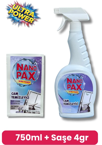 Nanopax Cam Temizleyici 750 ml Sprey + Yedek Saşe