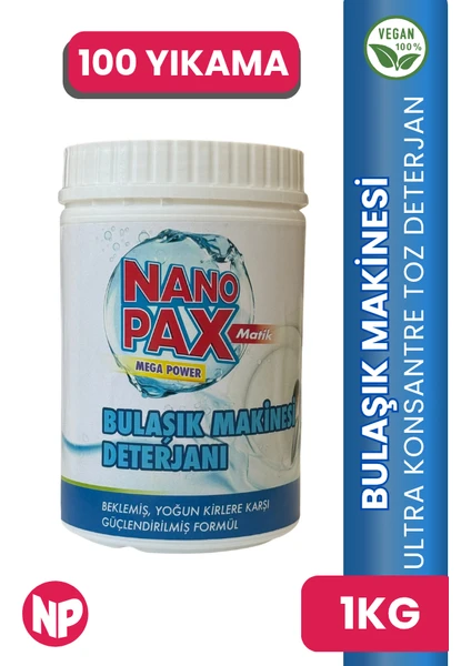 Nanopax Bulaşık Makinesi Parlatıcılı Konsantre Toz Deterjan 1 kg