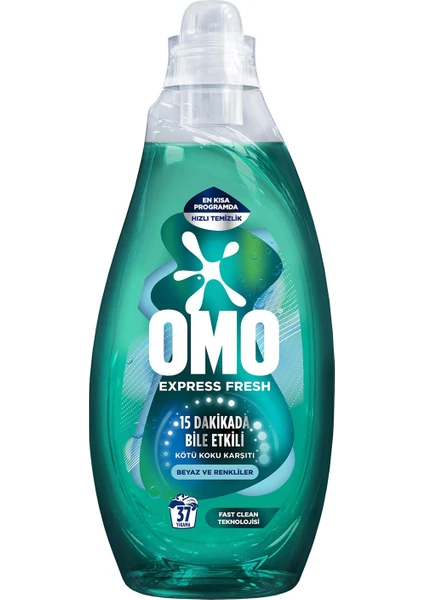 Omo Express Fresh Kötü Koku Karşıtı Beyaz ve Renkliler Sıvı Çamaşır Deterjanı 1480 ml