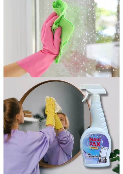 Nanopax Cam Temizleyici 750 ml Sprey + Yedek Saşe