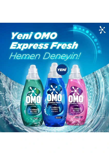 Omo Express Fresh Ultra Beyaz Sıvı Çamaşır Deterjanı 1480 ml