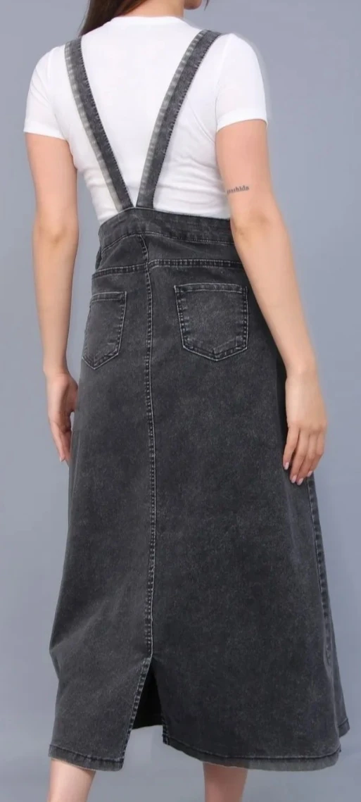 Likralı kot salopet -FÜME