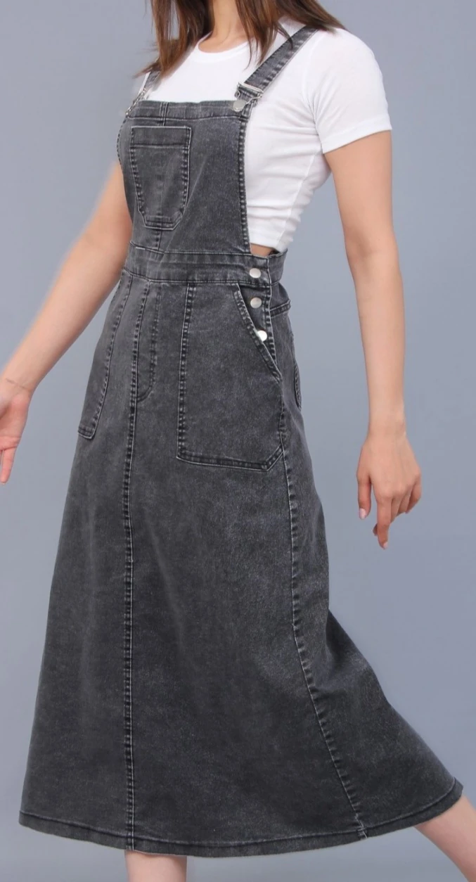 Likralı kot salopet -FÜME