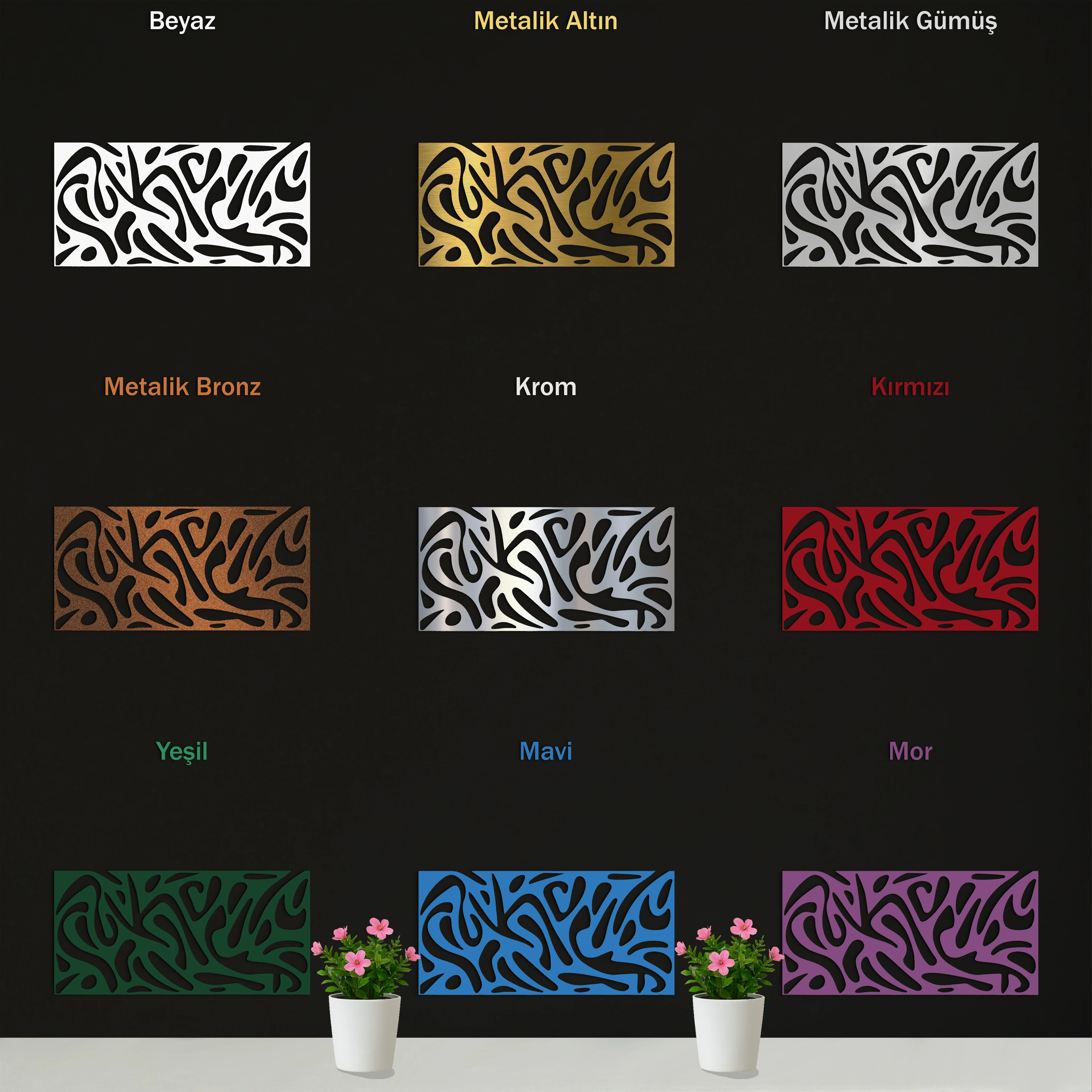 Soyut Abstract Metal Duvar Tablosu