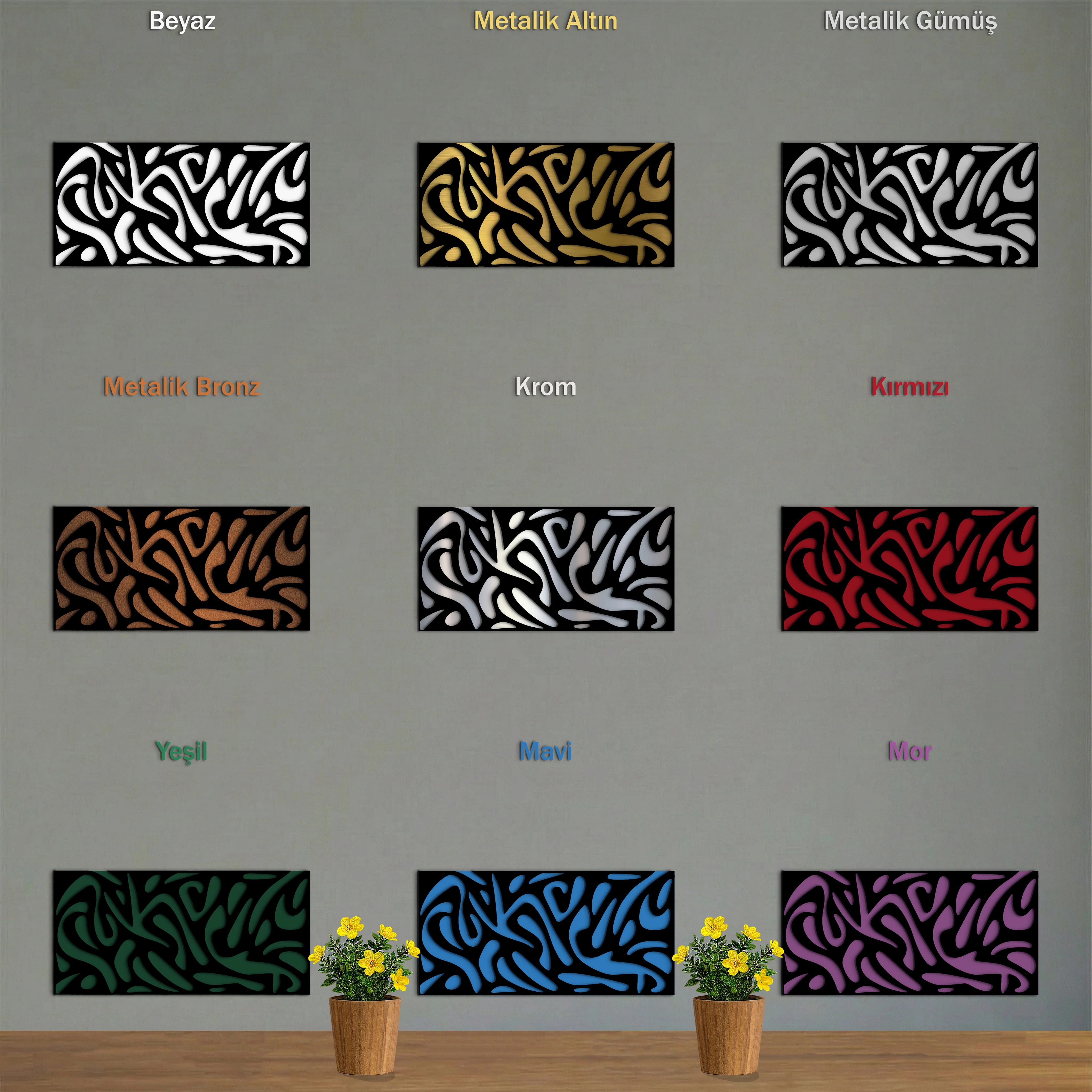 Soyut Abstract Metal Duvar Tablosu