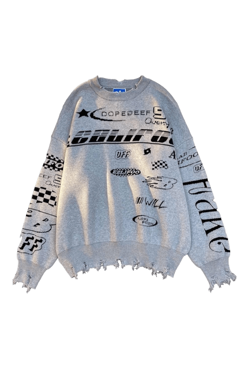 Race Flag Unisex Oversize Ecru Kazak