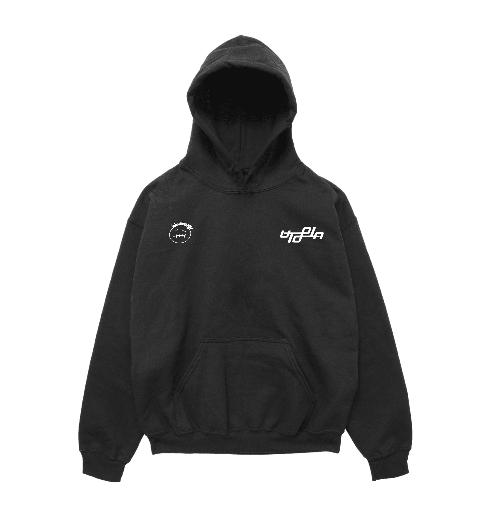 Utopia Siyah Unisex Oversize Hoodie