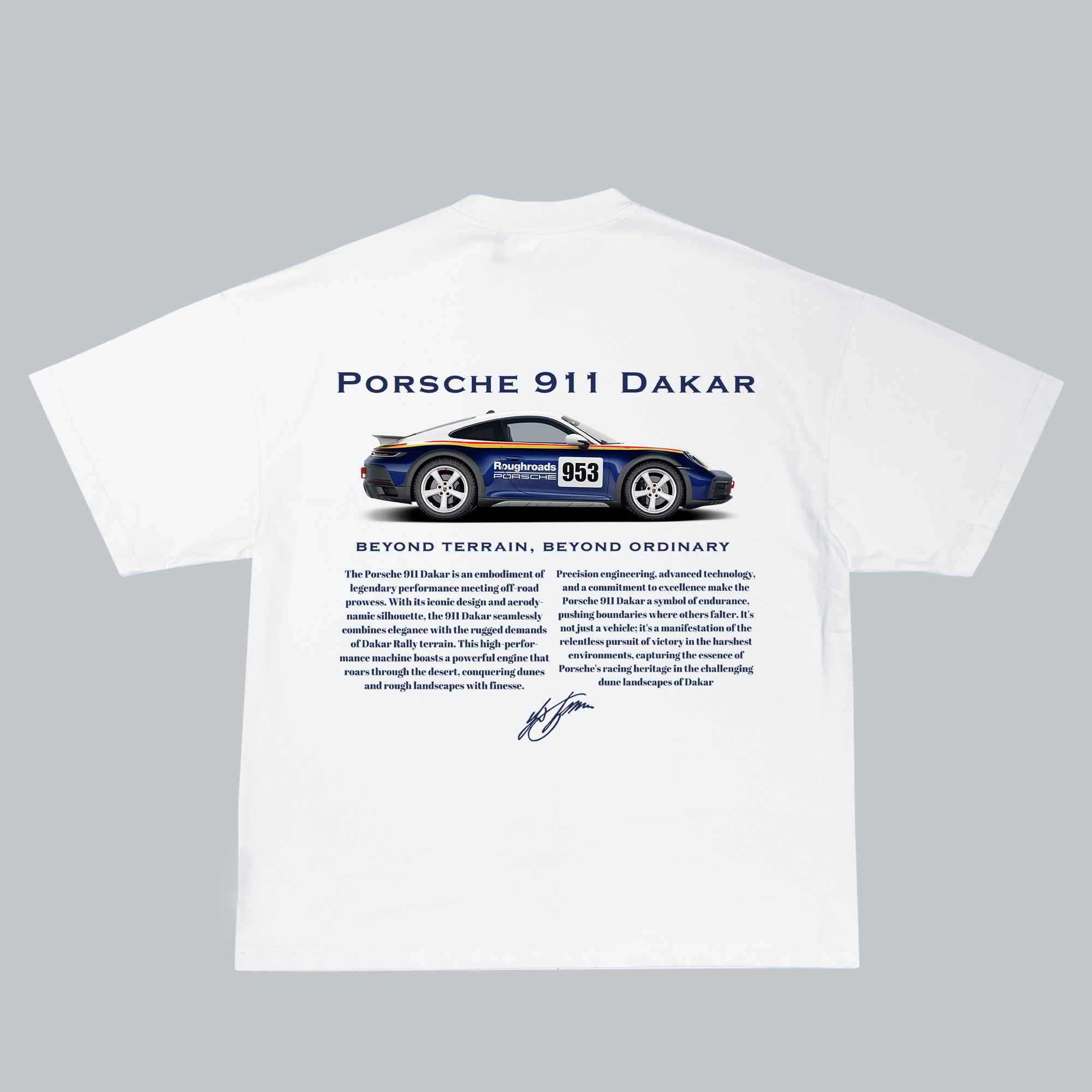 Porsche 911 Dakar Unisex Oversize Tişört