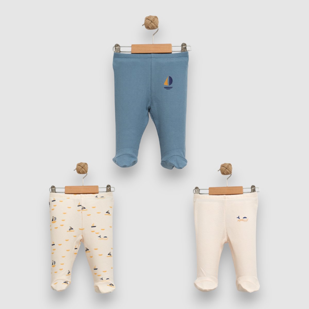 Erkek Bebek Premium Okyanus 3'lü Pantolon Set