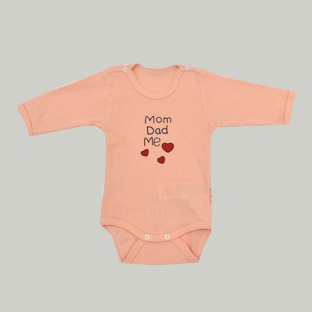 Unisex Premium Mom and Dad Uzun Kollu Çıt Çıtlı Body