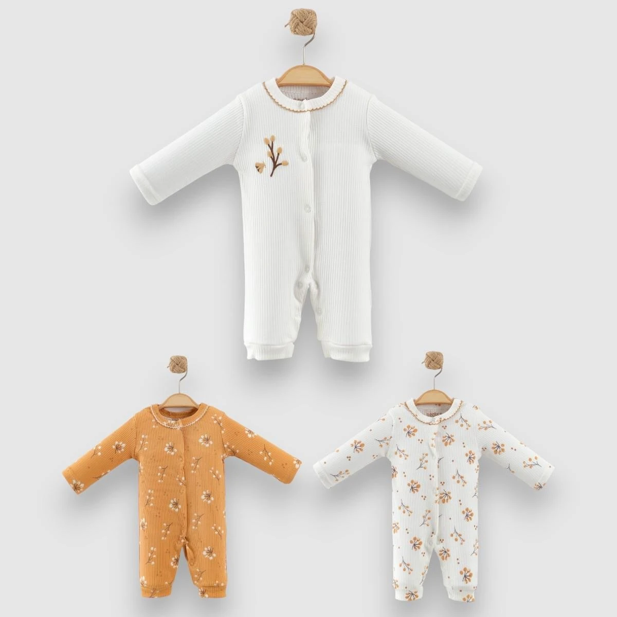 Kız Bebek Sonbahar Temalı 3'lü Tulum Seti