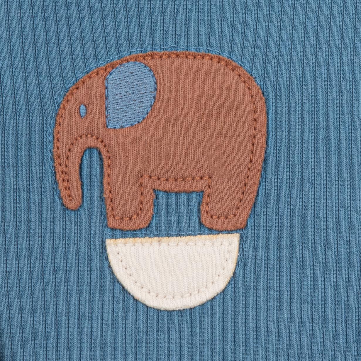 Erkek Bebek Fil Temalı 3'lü Tulum Set