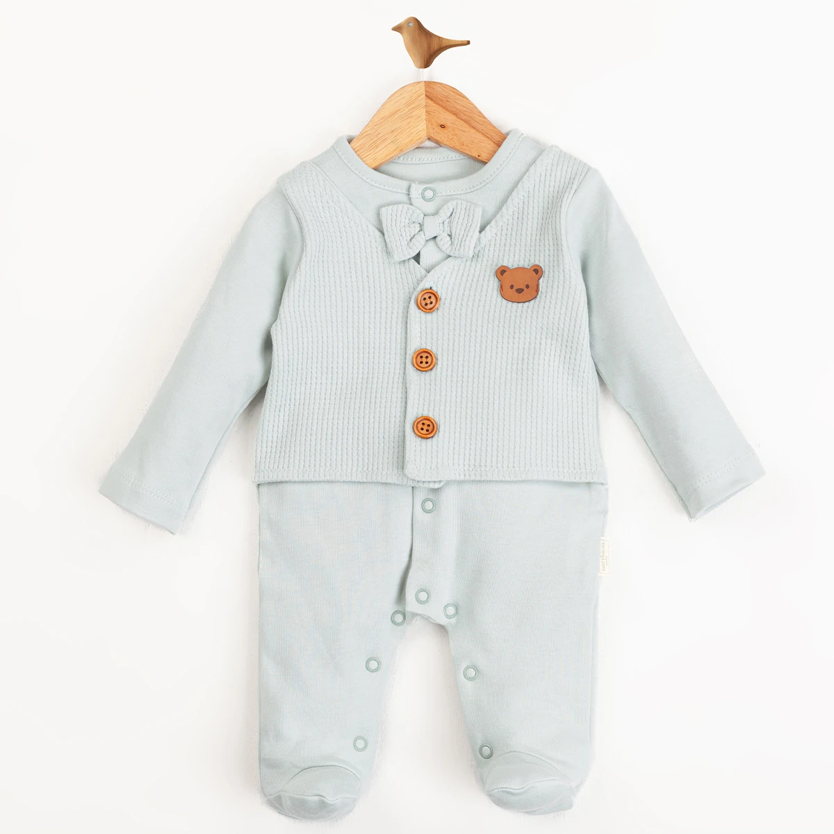 Erkek Bebek Papyonlu Tulum