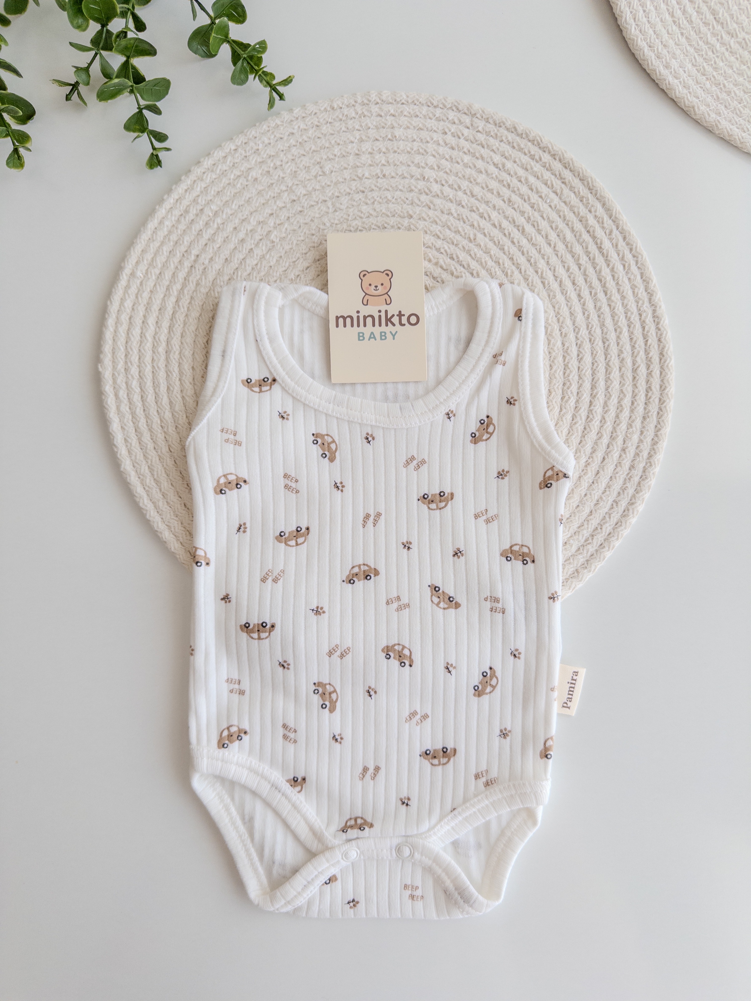Erkek Bebek Araba Desenli Çıt Çıtlı Body