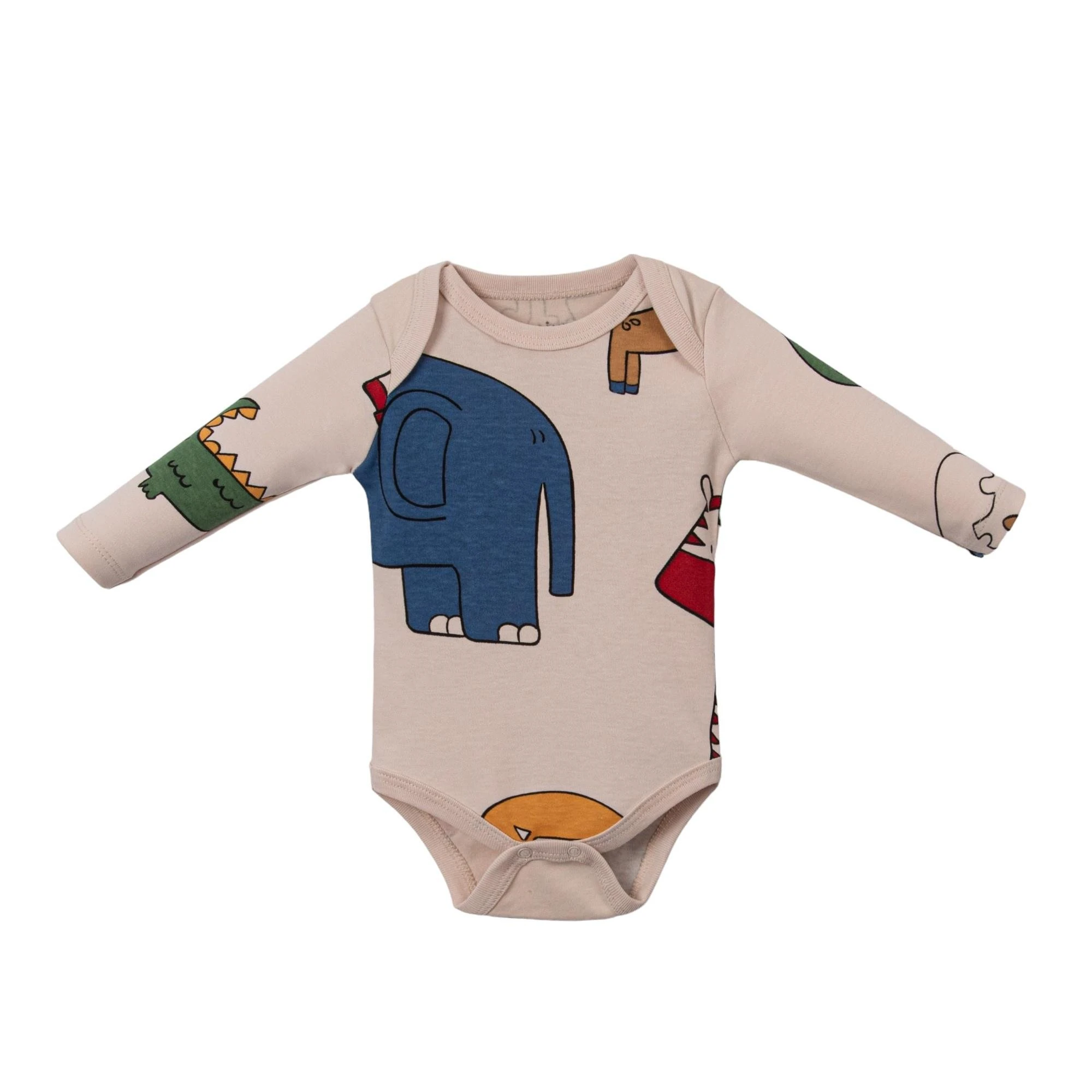 Erkek Bebek Hayvanlı 3'lü Body Set