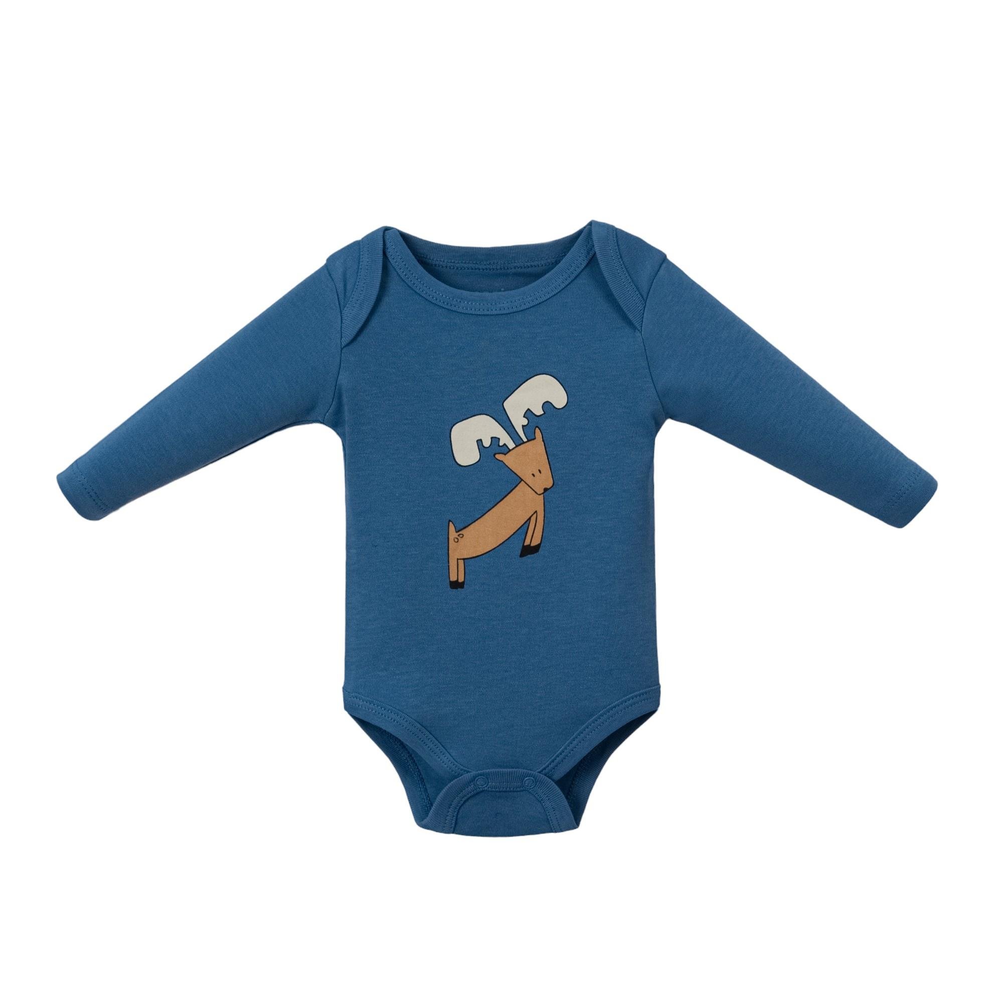 Erkek Bebek Hayvanlı 3'lü Body Set