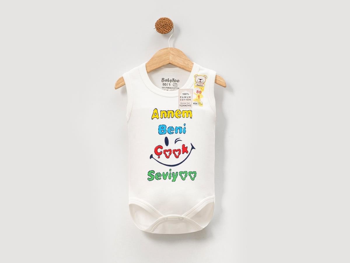 Unisex %100 Pamuk Anne Sevgisi Çıt Çıtlı Body