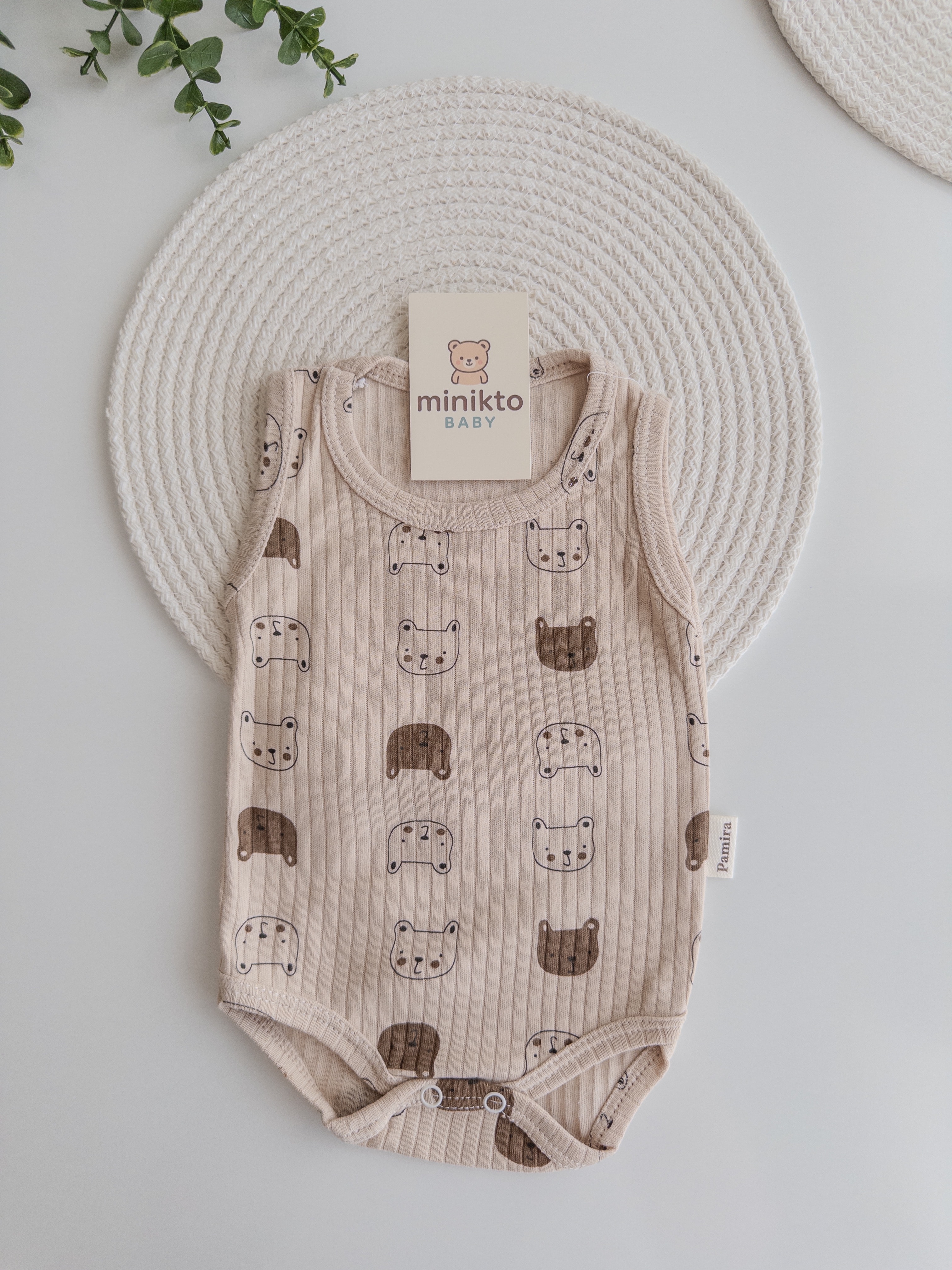 Erkek Bebek Minikto Ayıcıklı Çıt Çıtlı Body