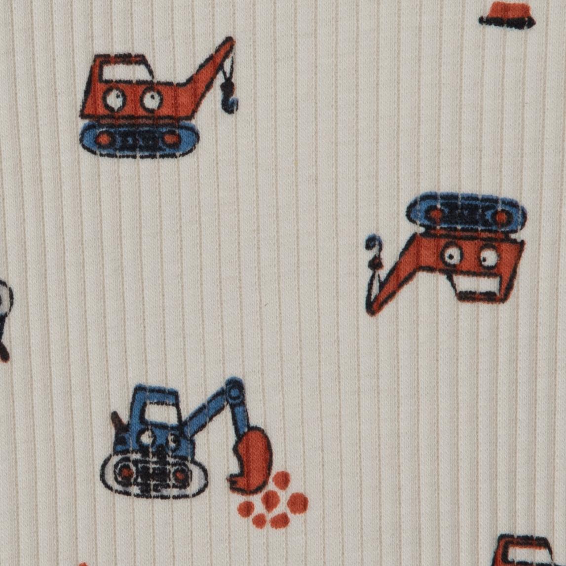 Erkek Bebek %100 Pamuk Excavator Temalı 3'lü Body Set