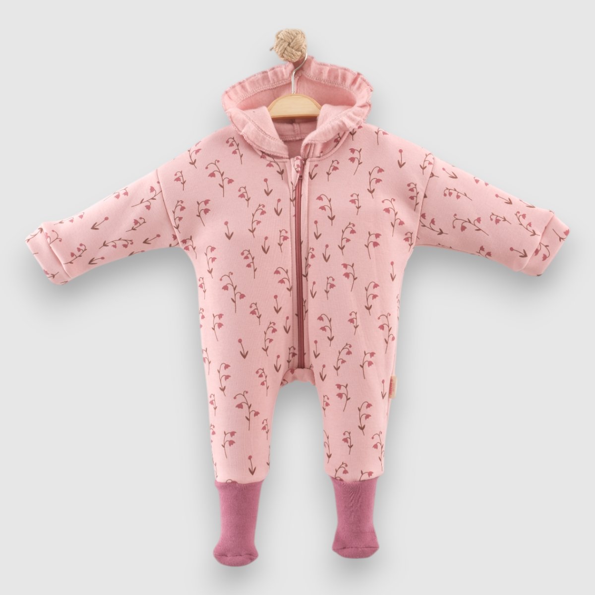 Kız Bebek Premium Kapşonlu Tulum