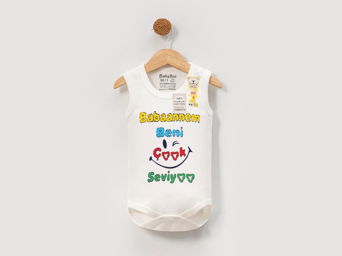 Unisex %100 Pamuk Babaanne Sevgisi Çıt Çıtlı Body