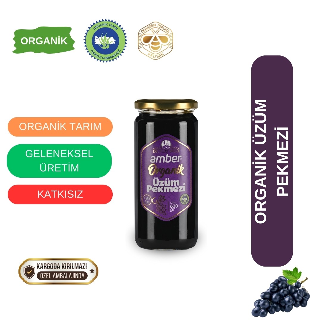 Amber Organik Üzüm Pekmezi 620 gr