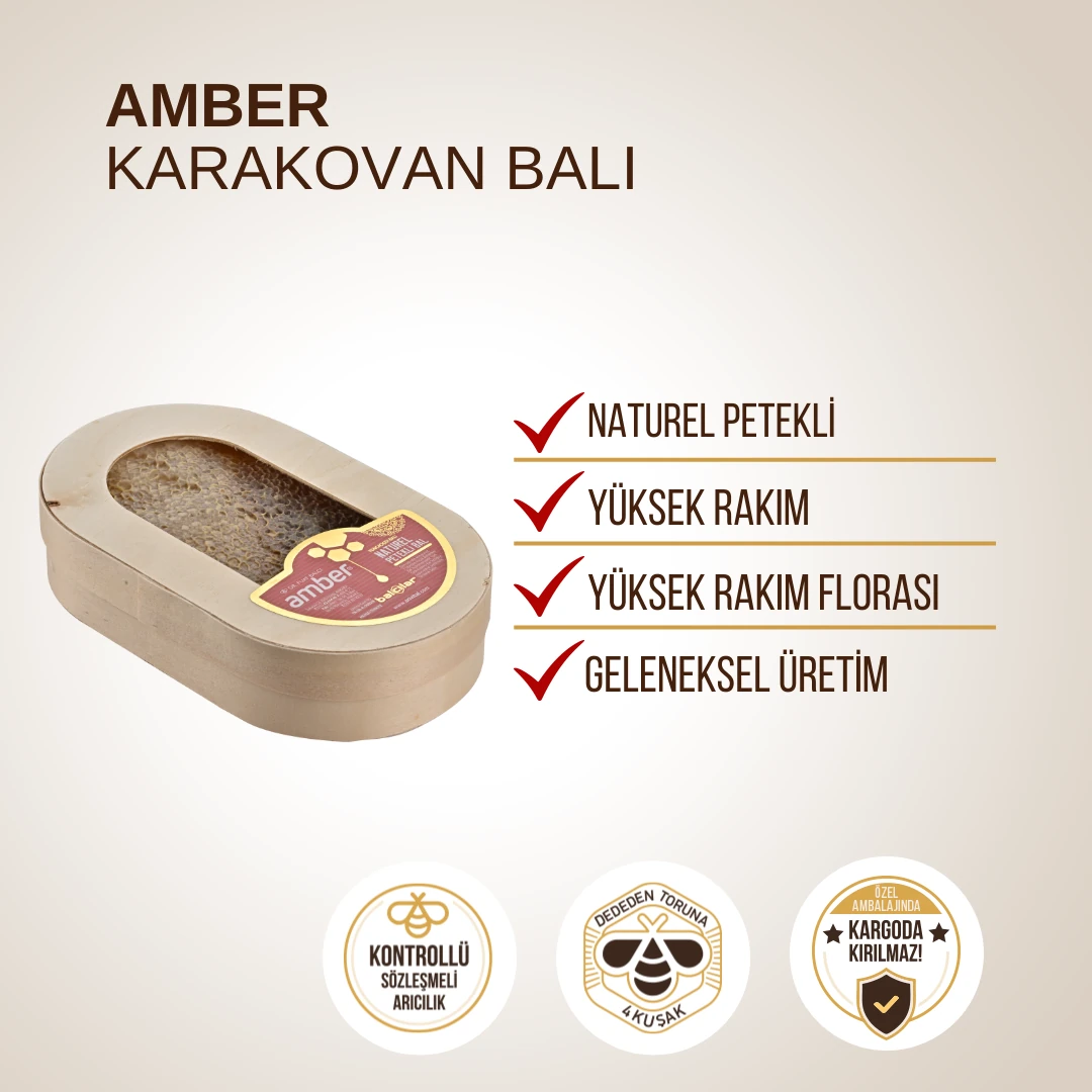 Karakovan Balı Naturel Petekli Yarım 650gr(±50gr)