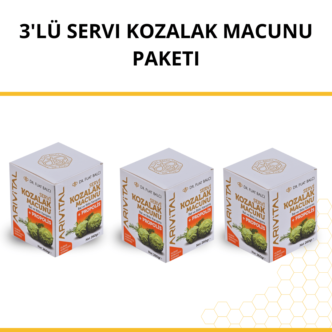 3'lü Dr. Fuat Balcı Servi Kozalak Macunu (Propolisli) Paketi