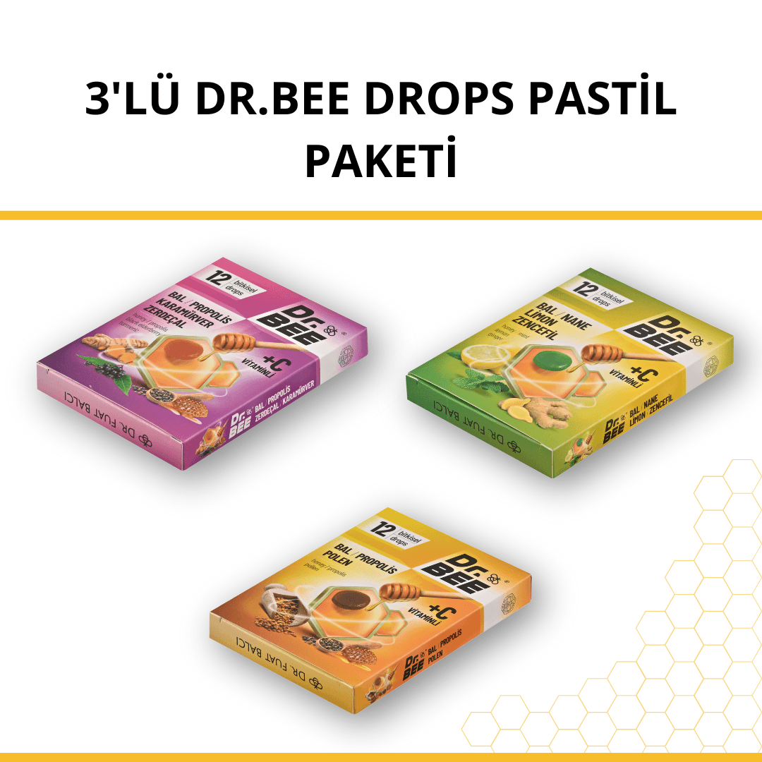 3'lü Dr. Bee Drops Pastil Paketi