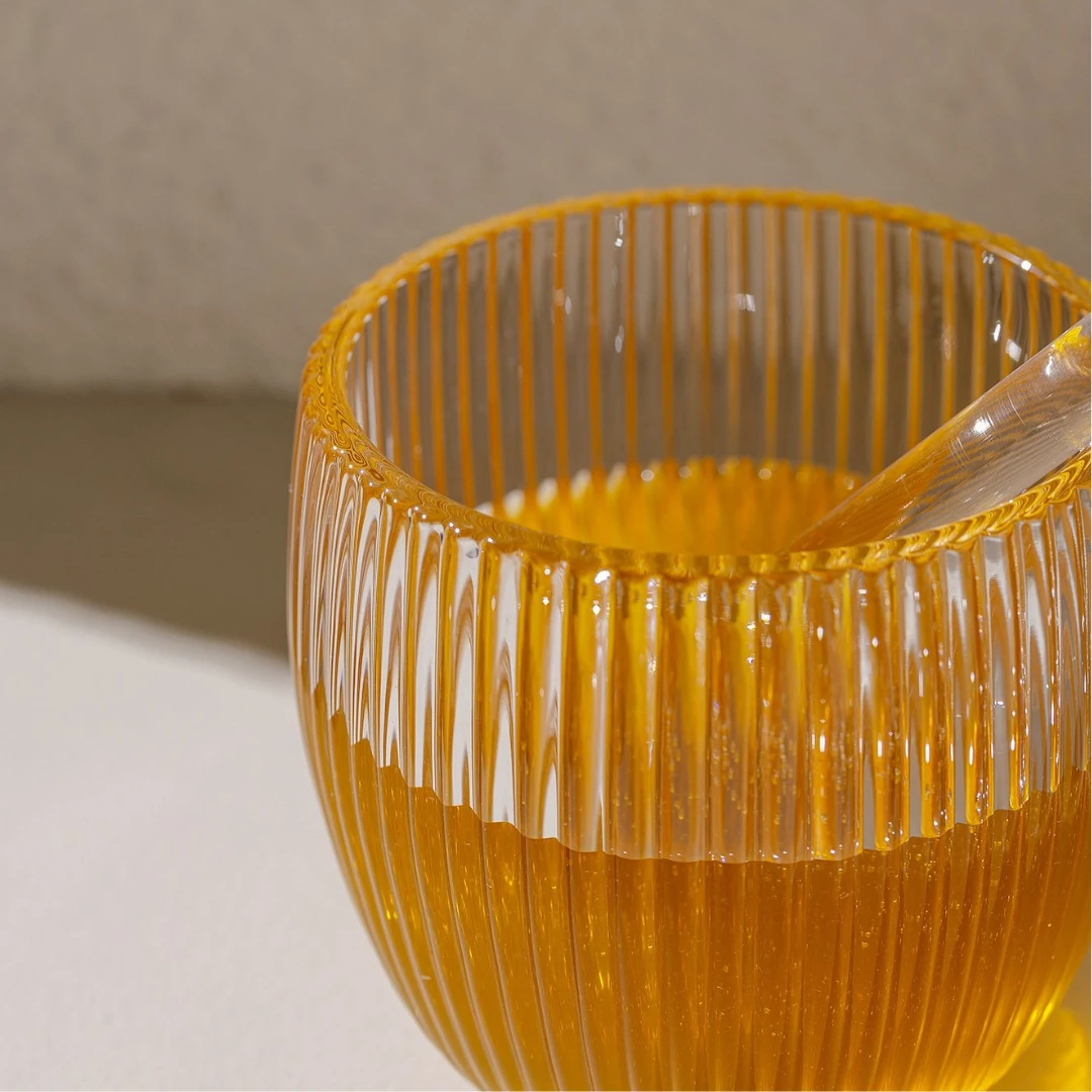 Paris Kaşıklı Cam Bal Kavanozu - Şeffaf