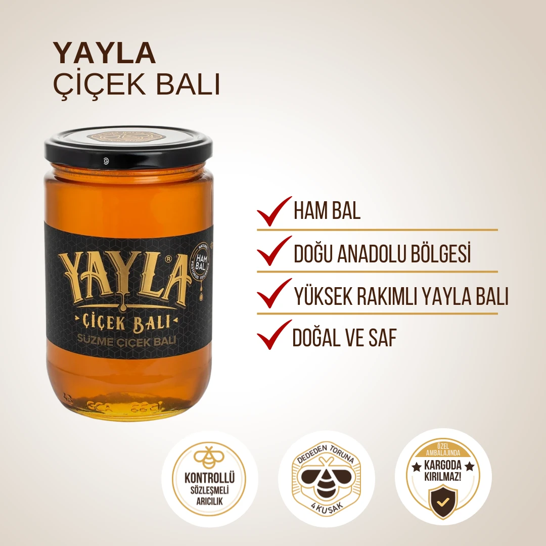 Yayla Çiçek Balı (Ham Bal) 850 gr