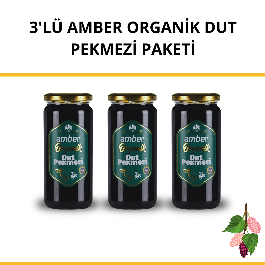 3'lü Amber Organik Dut Pekmezi Paketi