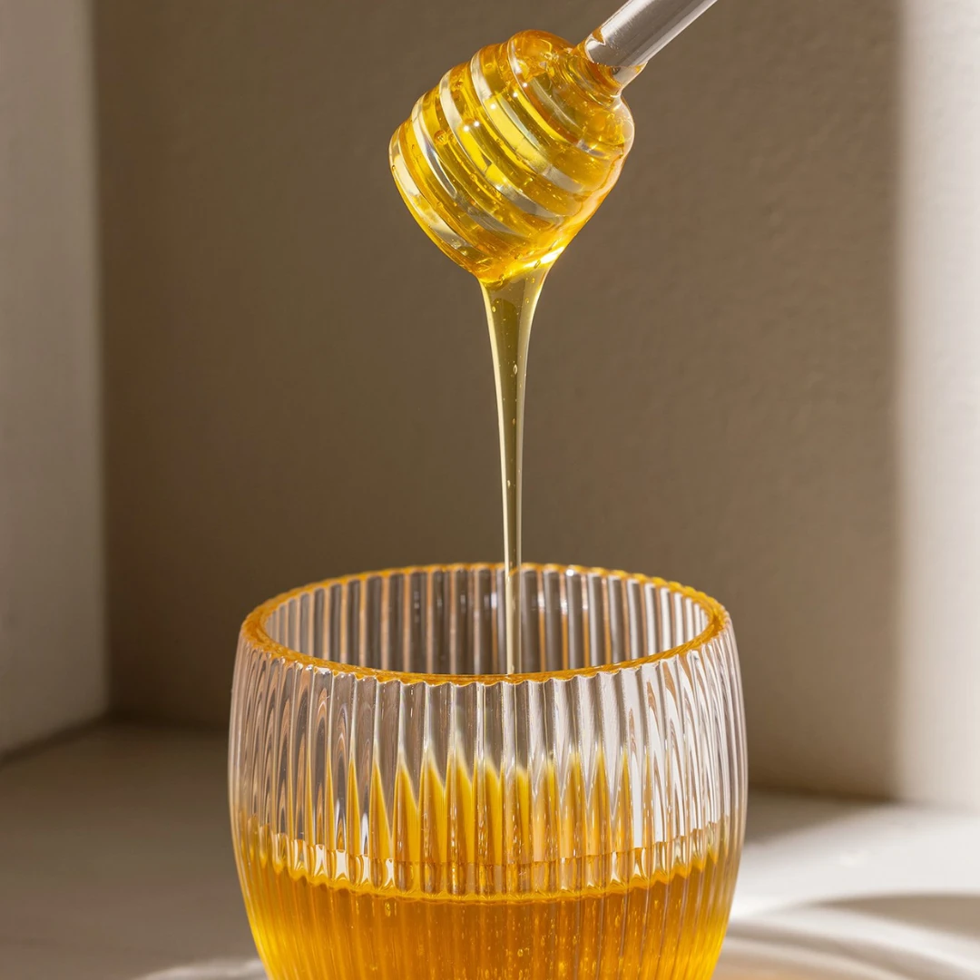 Paris Kaşıklı Cam Bal Kavanozu - Şeffaf