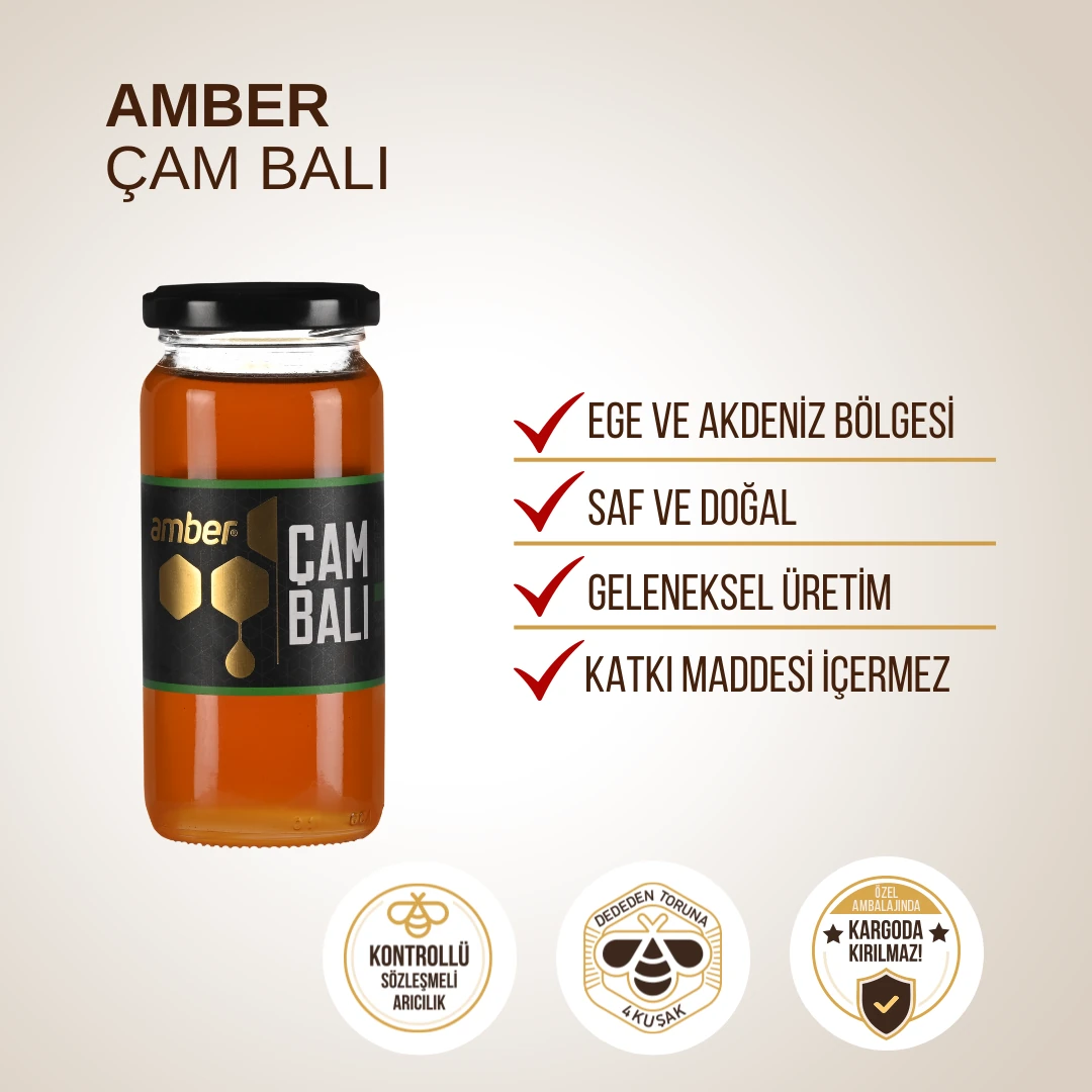 Amber Çam Balı Ham Bal 300 gr