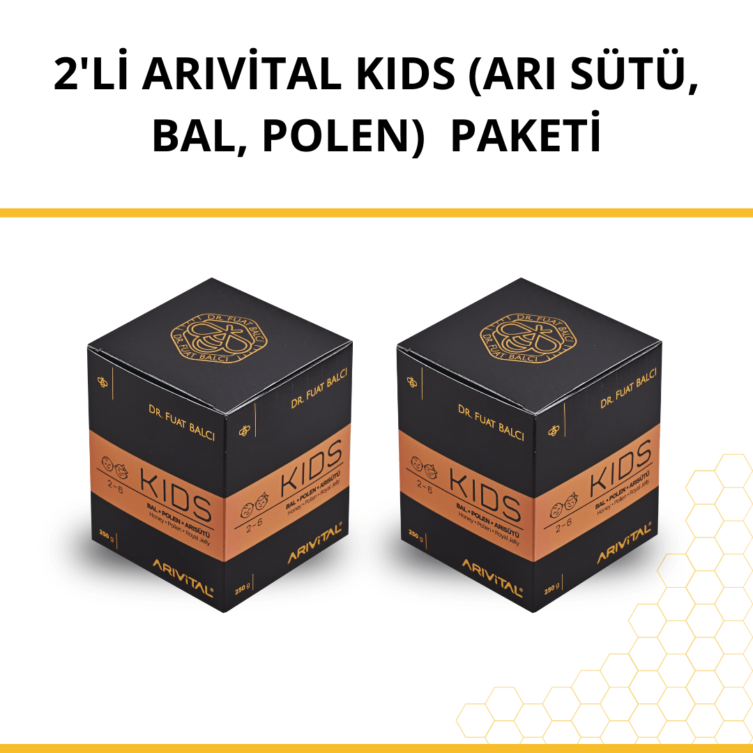 2'li Arıvital Kids (Arı Sütü, Bal, Polen) Paketi