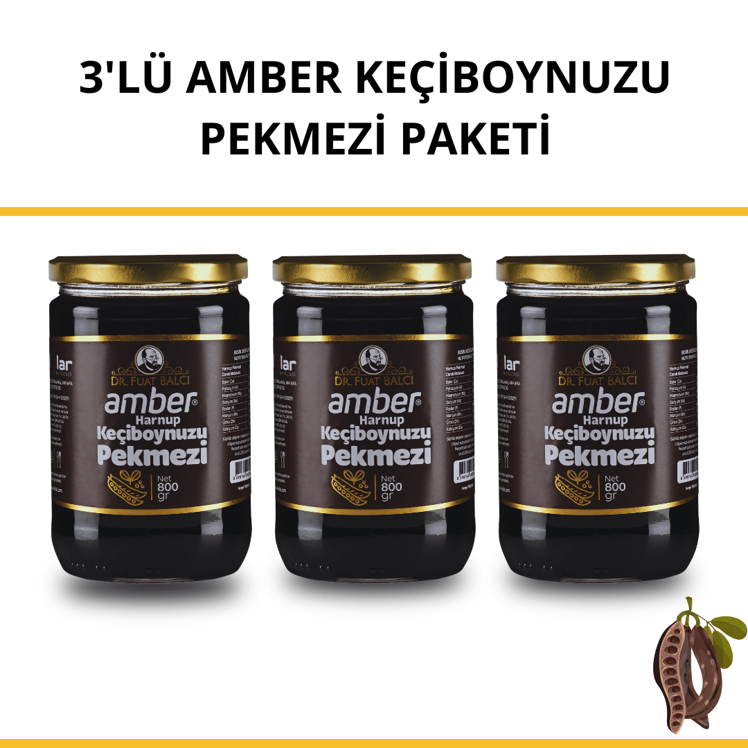 3'lü Amber Keçiboynuzu Pekmezi Paketi